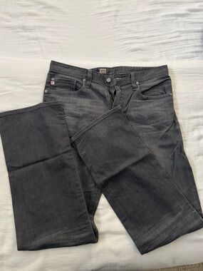 AG Men’s Straight Jeans — Charcoal Gray